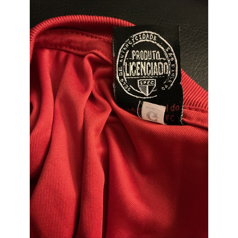 São Paulo SPFC Soccer  T-Shirt Red Black Large Grande Short Sleeve - Picture 7 of 7